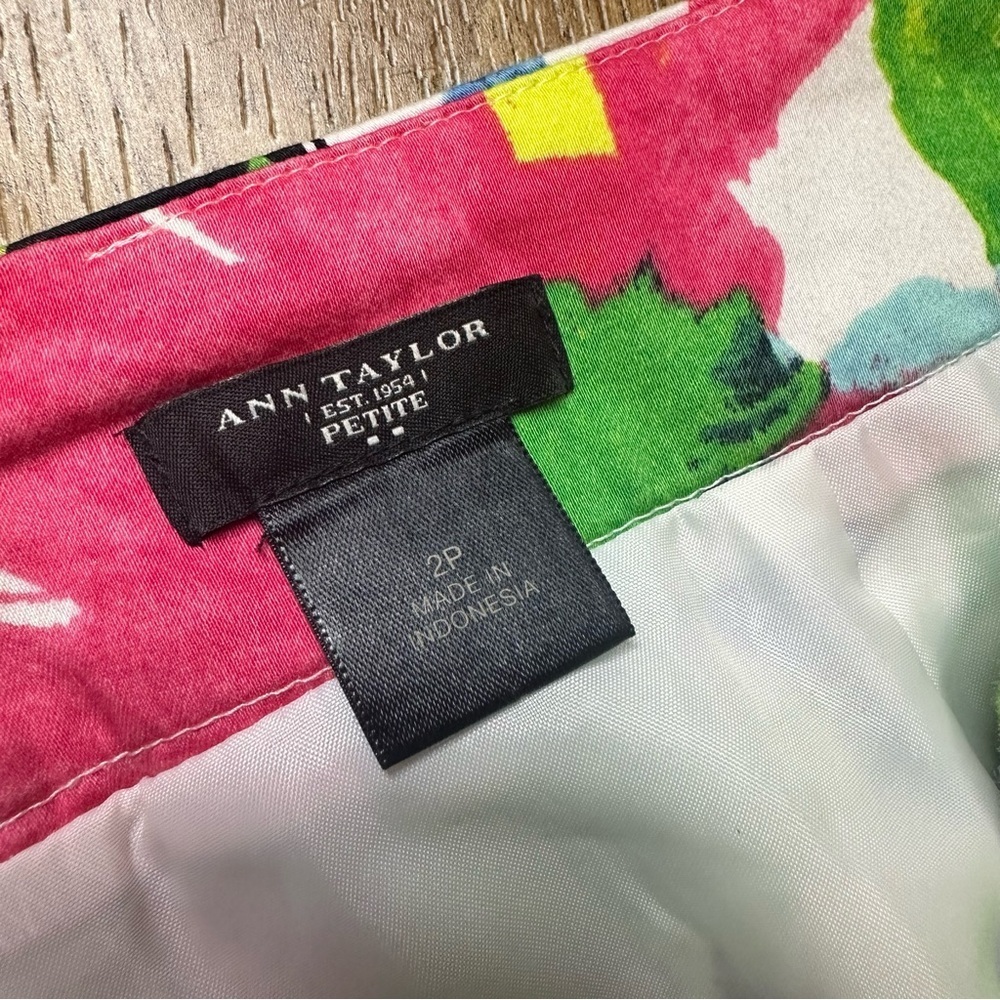 Ann Taylor | Floral Multicolor Skirt Size 2P - Picture 9 of 12